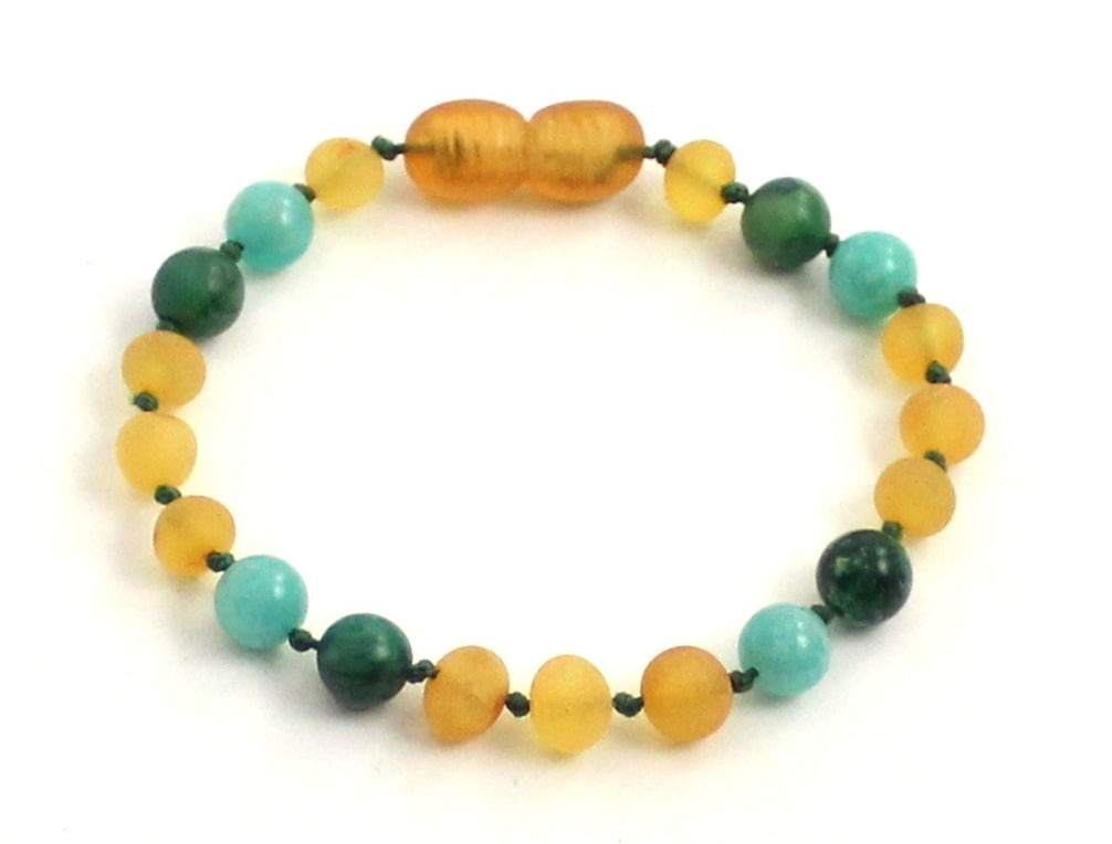 Bracelets en ambre et amazonite
