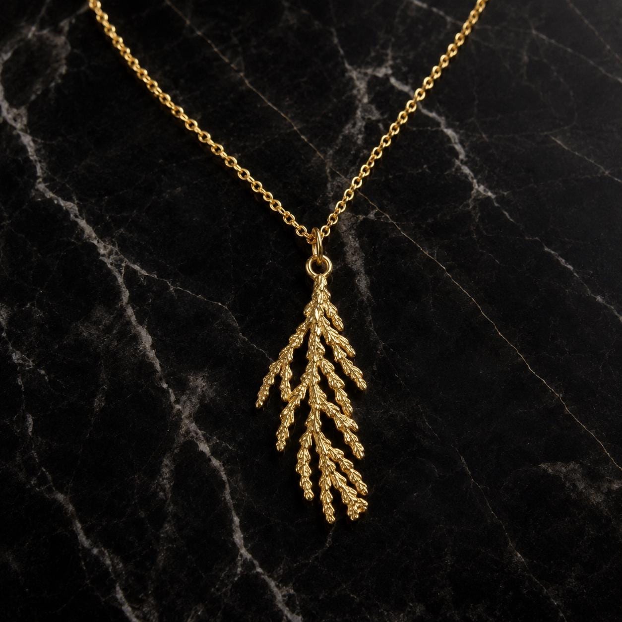 Pendentif 14K Gold Platé Sterling Argent Collier Fait À La Main